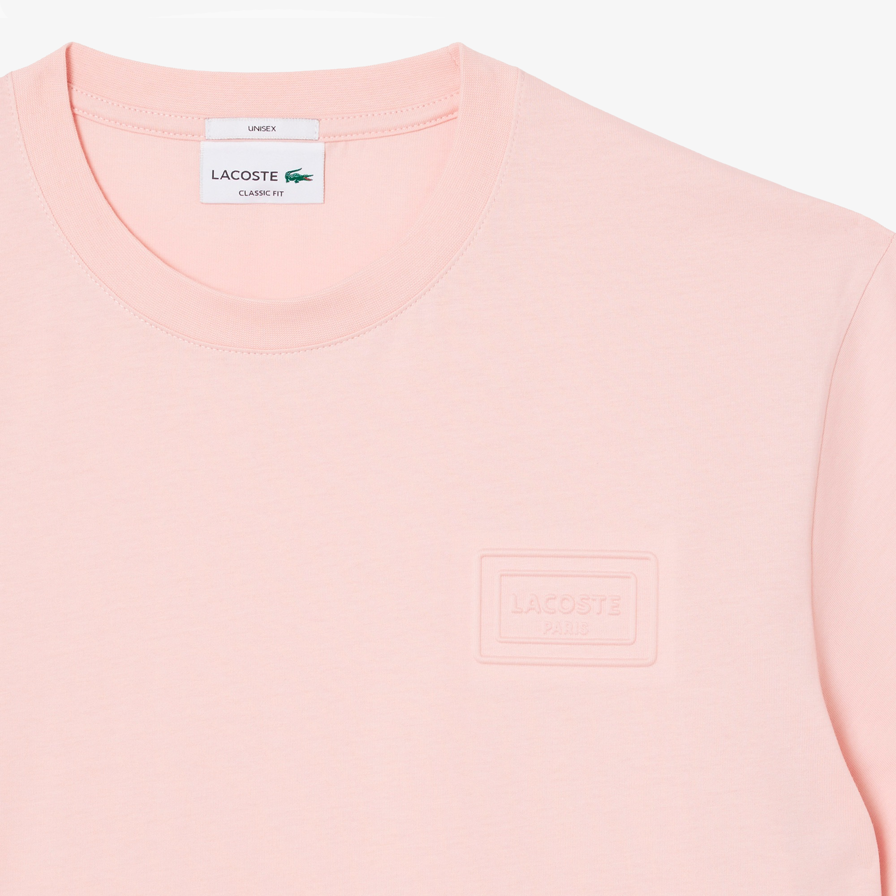 LACOSTE T-SHIRTS CREWNECK RELIEVE PINK TH0753-ADY