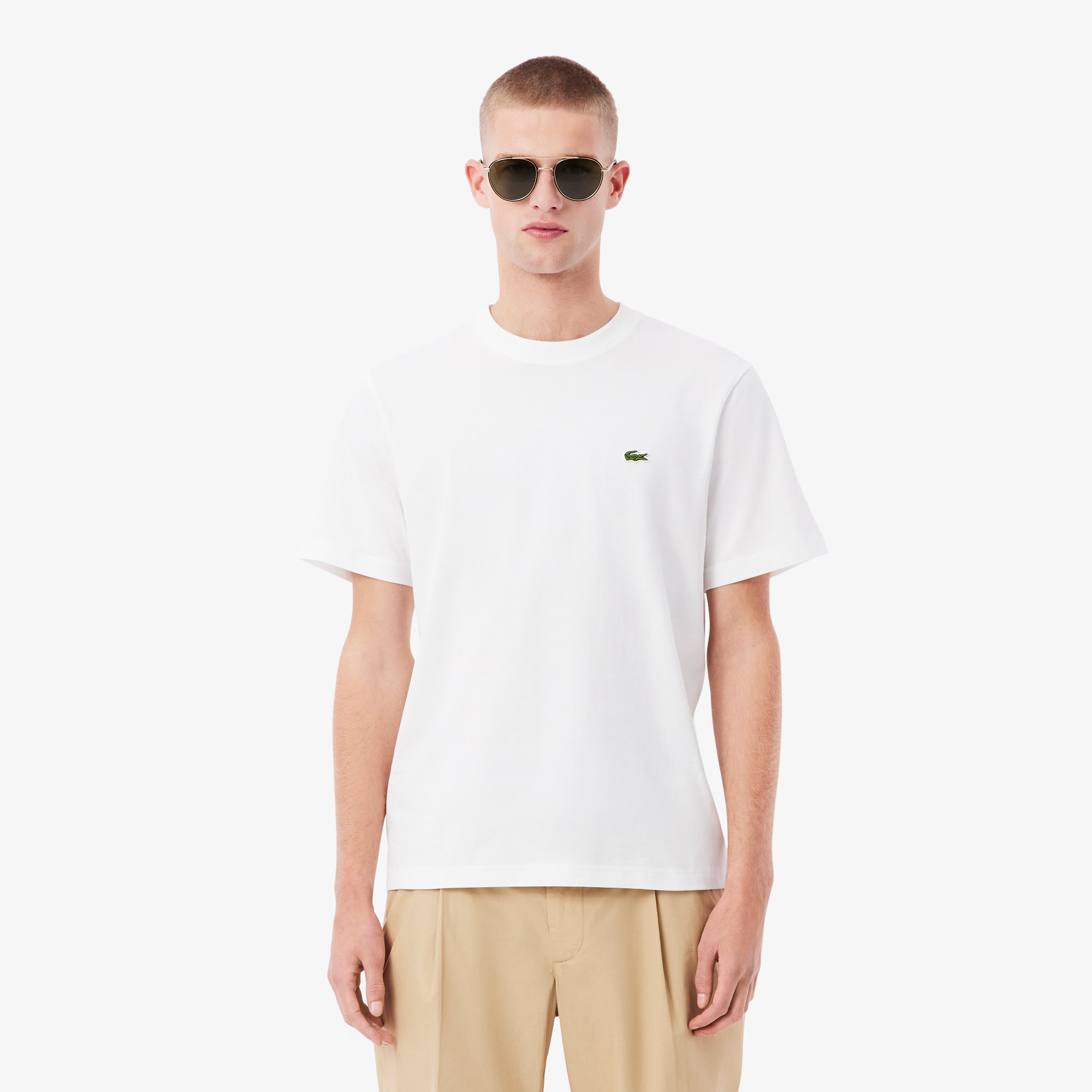 LACOSTE TEE-SHIRTS COL ROND HOMME WHITE TH7318-001
