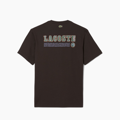 LACOSTE TEE-SHIRT TENNIS HERITAGE BROWN TH5903-SKB