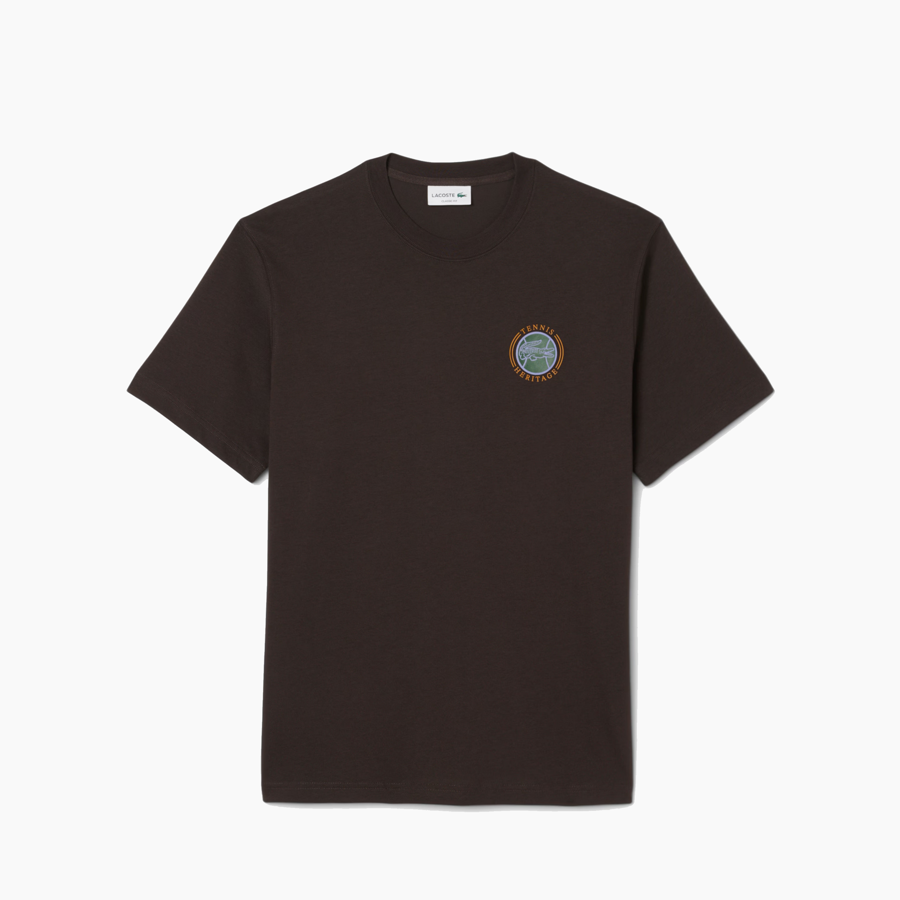 LACOSTE TEE-SHIRT TENNIS HERITAGE BROWN TH5903-SKB