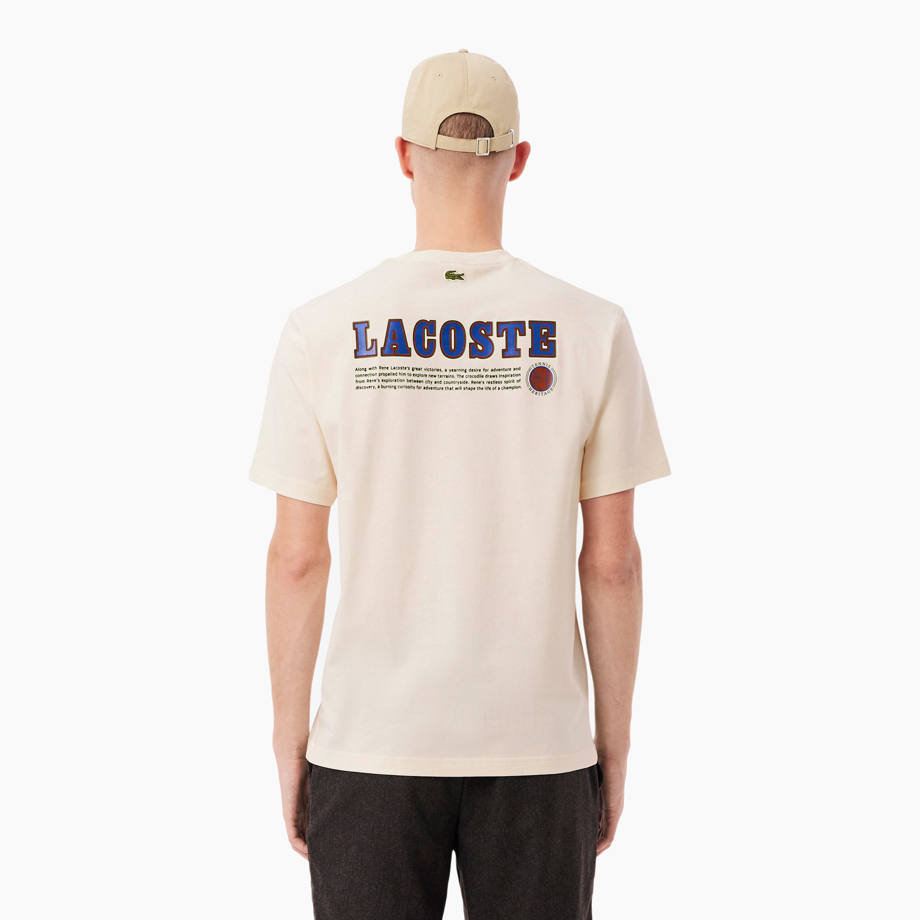 LACOSTE TEE-SHIRT TENNIS HERITAGE WHITE TH5903-XFJ
