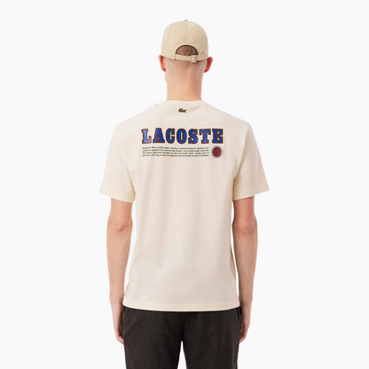 LACOSTE TEE-SHIRT TENNIS HERITAGE WHITE TH5903-XFJ