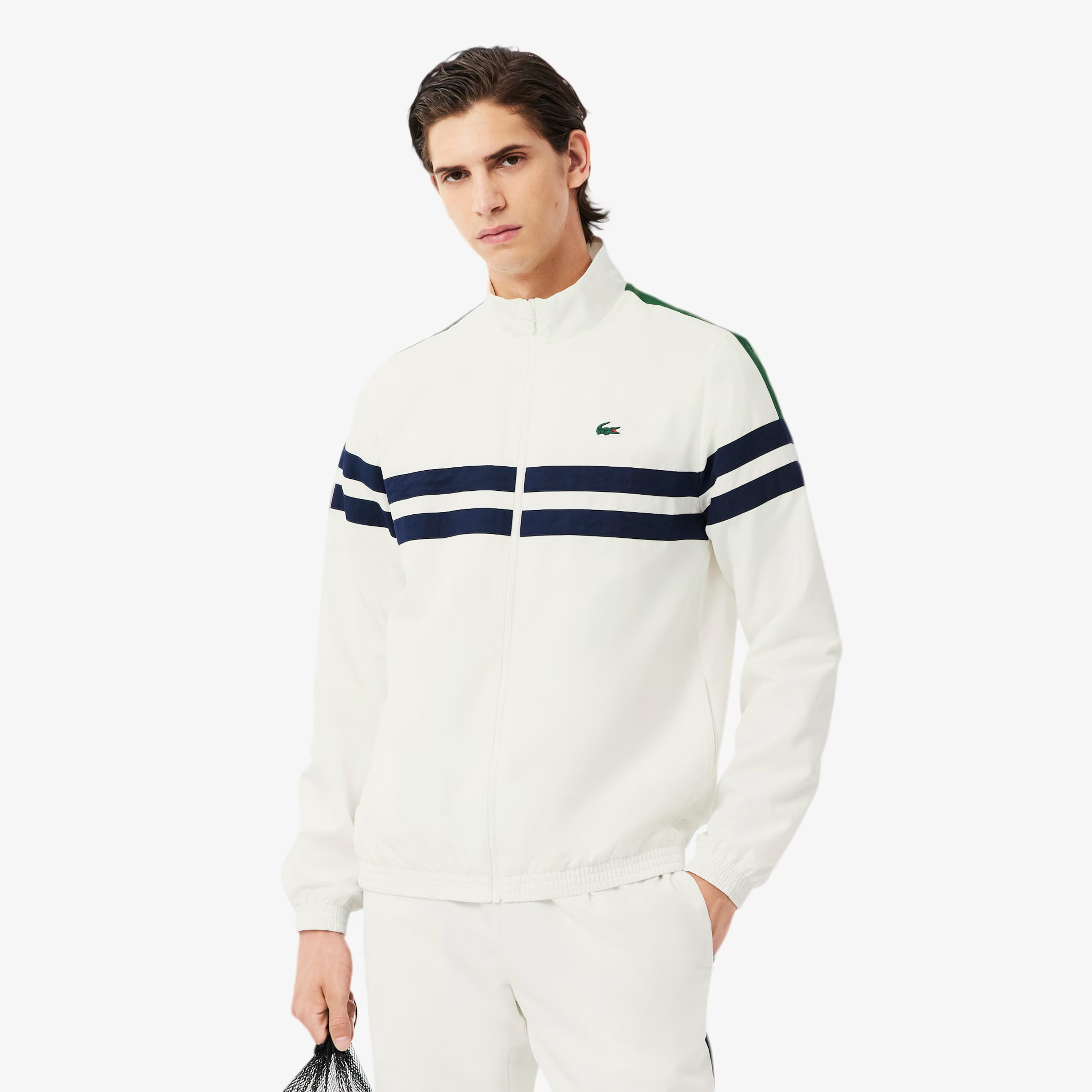 LACOSTE TENNIS PRINTED TRACKSUIT WHITE BLUE &amp; GREEN WH4766-YVC