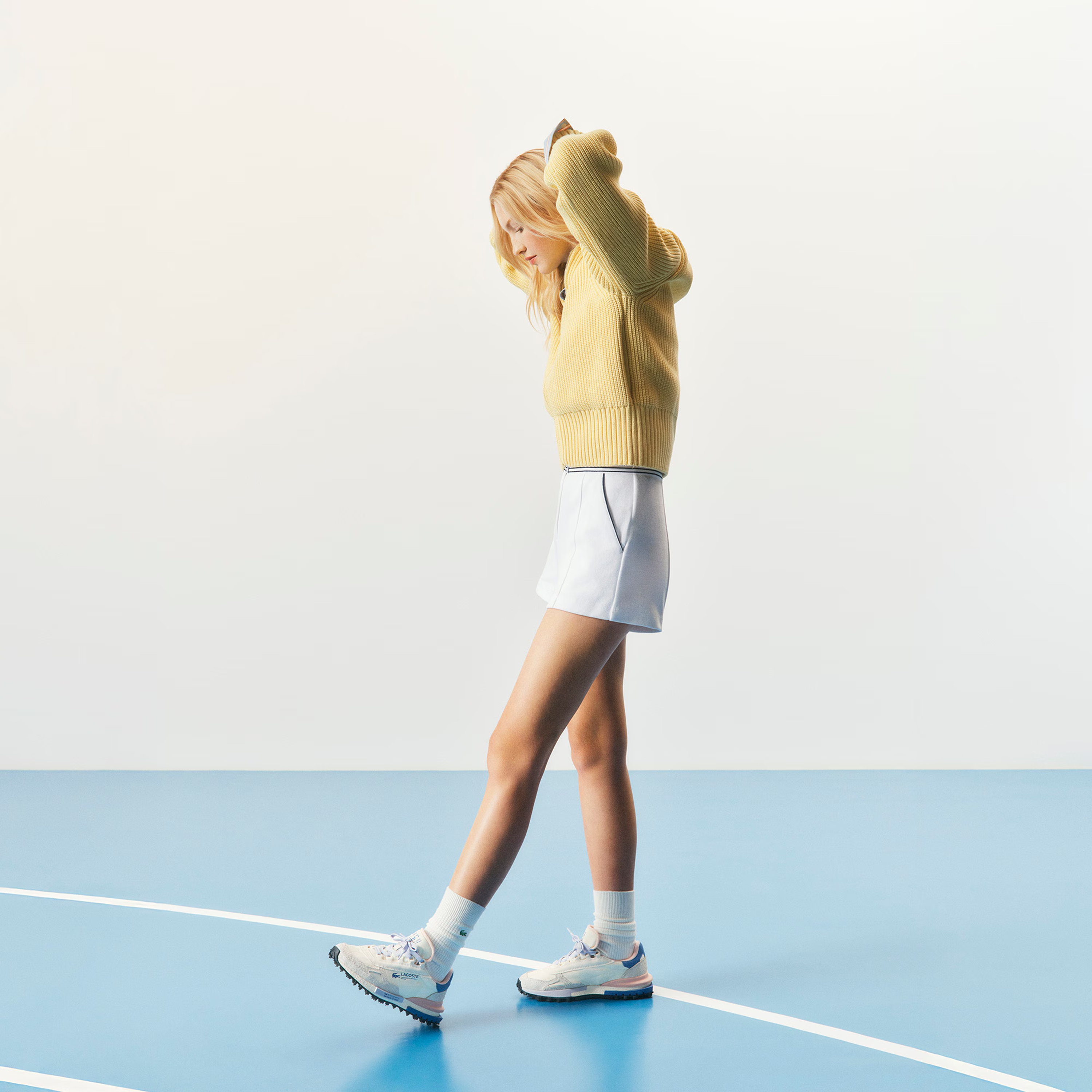 LACOSTE WOMENS ELITE ACTIVE OFF WHITE PINK 51SFA0055-ARK