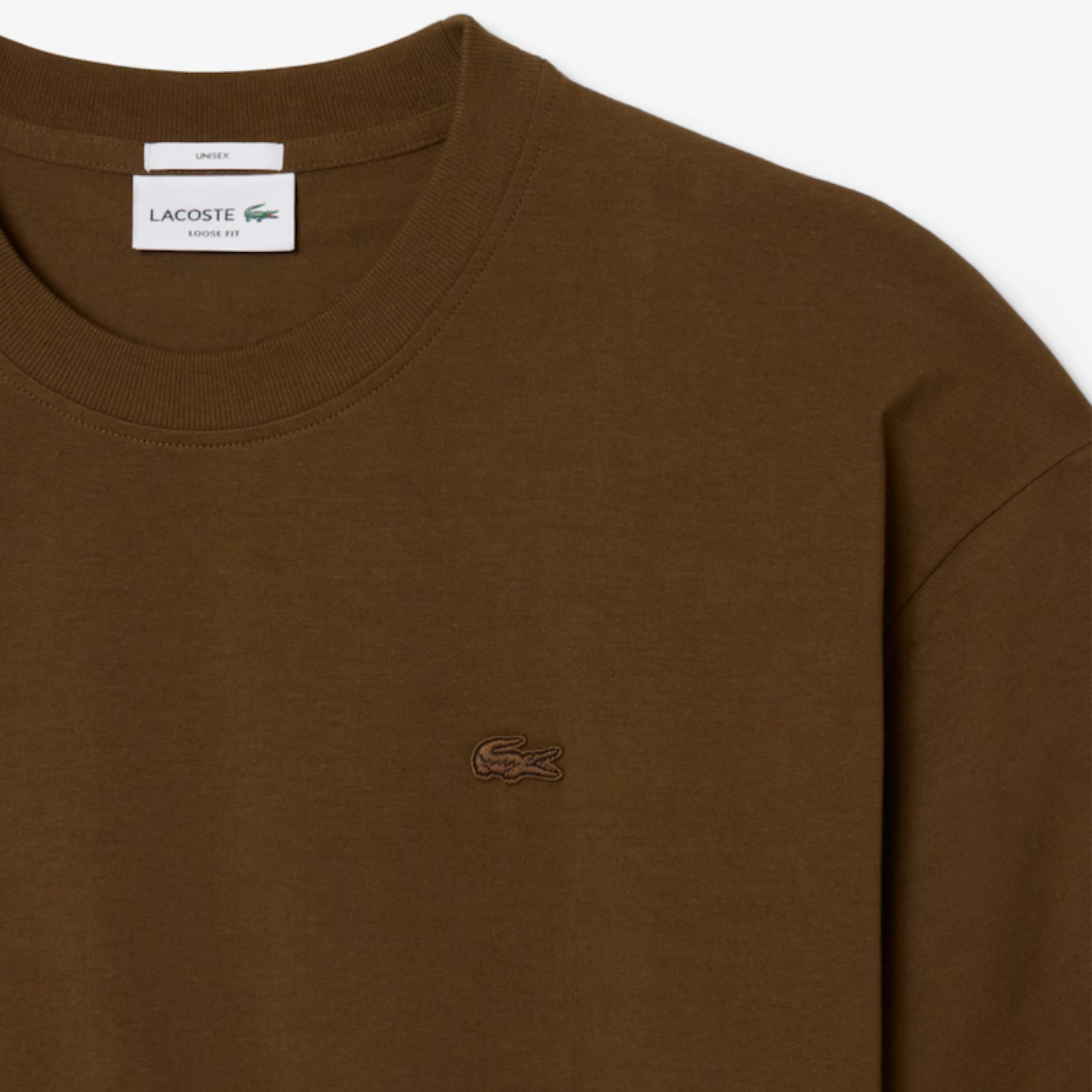 LACOSTE T-SHIRT OVERSIZED BROWN TH9441-DPD