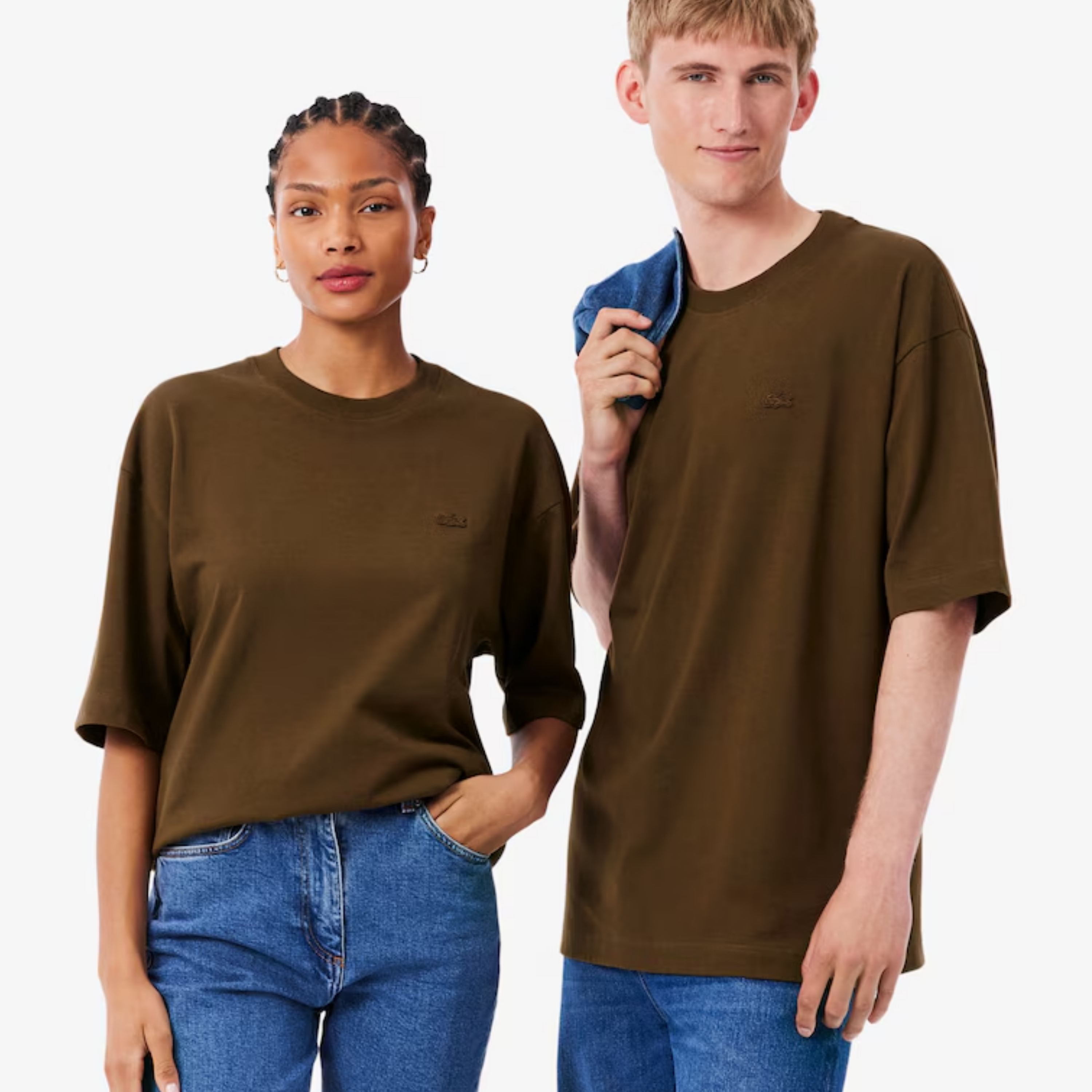 LACOSTE T-SHIRT OVERSIZED BROWN TH9441-DPD