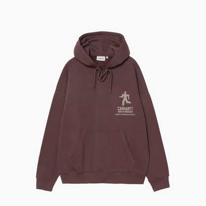 CARHARTT WIP HOODED DISTANCE SWEATSHIRT PALISANDER I035639-33H