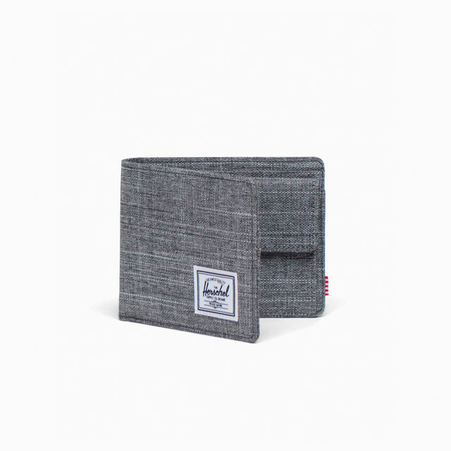 HERSCHEL ROY WALLET COIN RFID RAVEN CROSSHATCH 30095