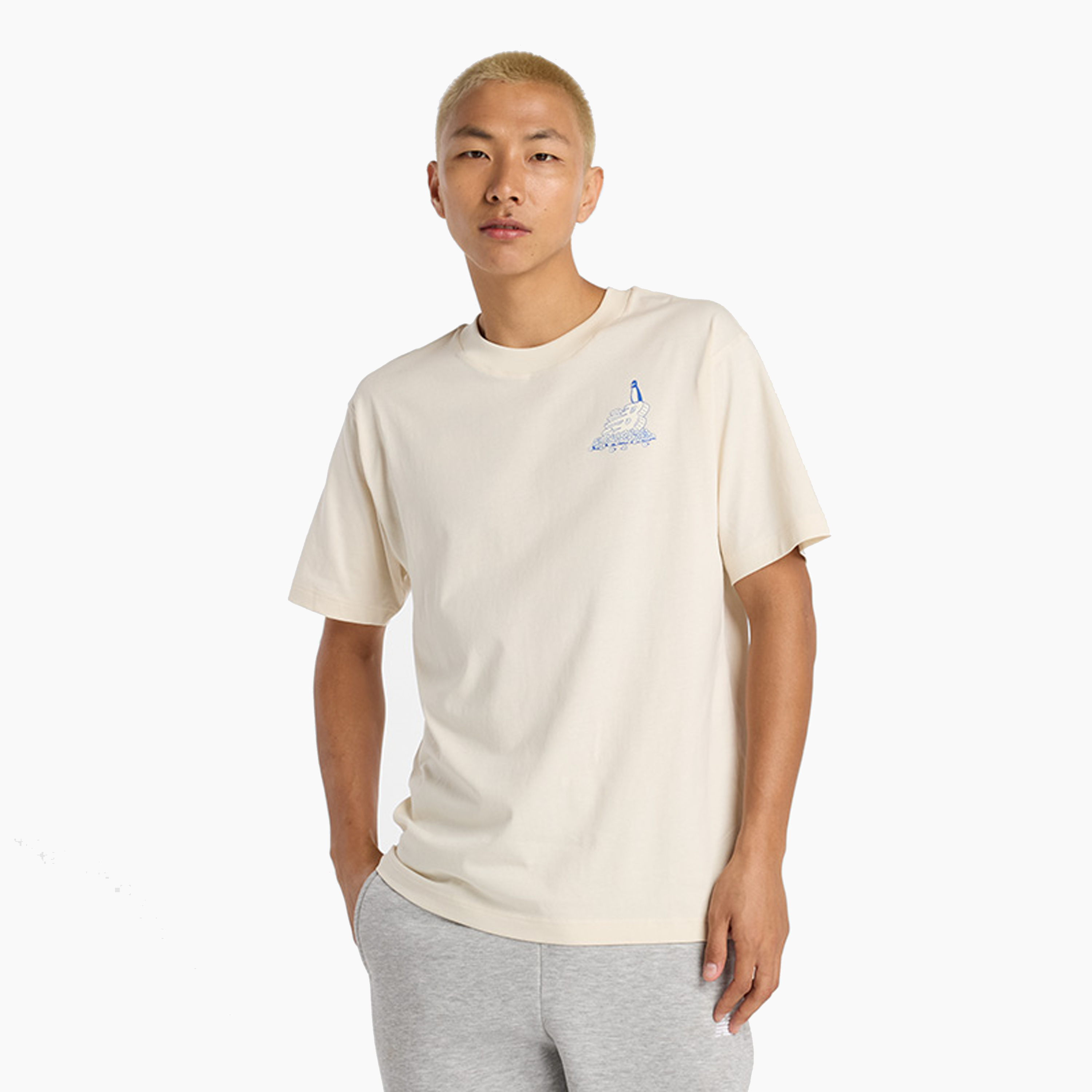 NEW BALANCE COLD TUB TEE SHIRT BEIGE MT53940-LIN