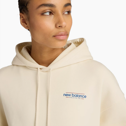 NEW BALANCE REIMAGINED FLEECE OVERSIZED HOODIE GREY - WT53515LIN