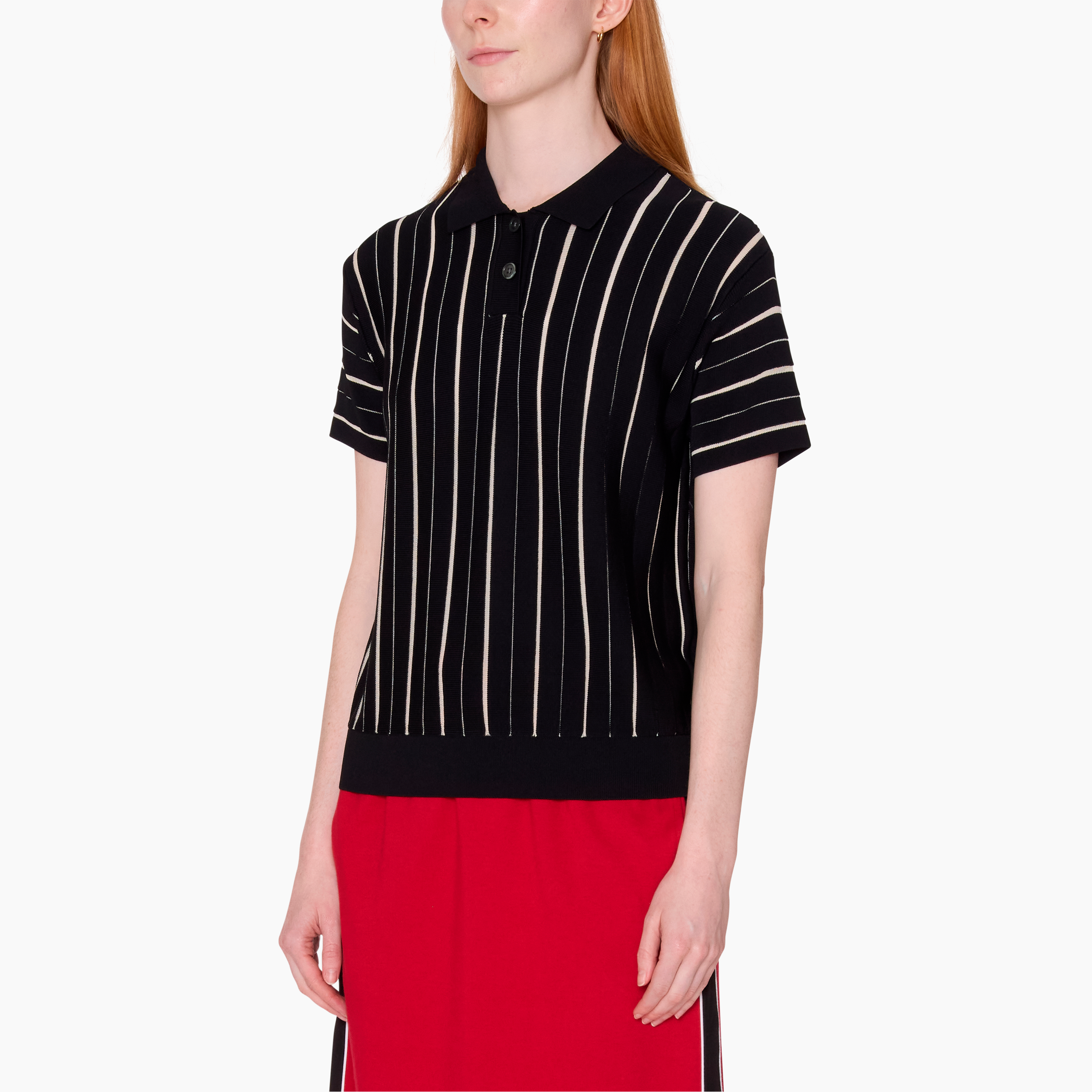 OBEY CLOTHING ARLO STRIPE POLO SWEATER BLACK MULTI 251000138-BKM