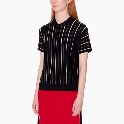 OBEY CLOTHING ARLO STRIPE POLO SWEATER BLACK MULTI 251000138-BKM