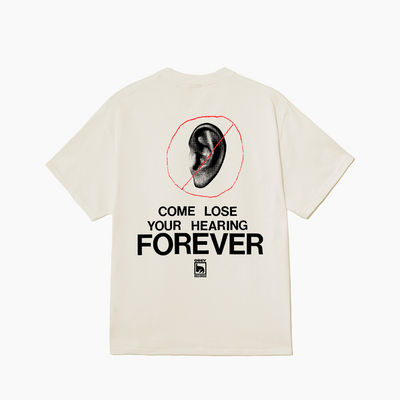 OBEY CLOTHING COME LOSE YOUR HEARING CLASSIC T-SHIRT BEIGE 165264354-VWH