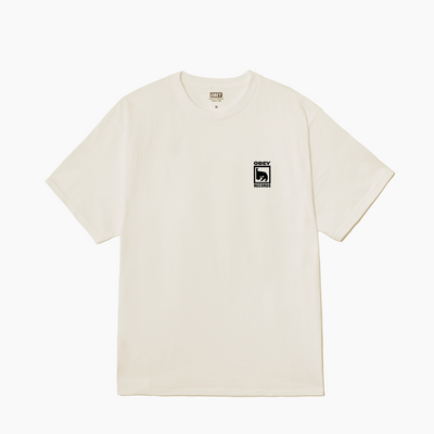 OBEY CLOTHING COME LOSE YOUR HEARING CLASSIC T-SHIRT BEIGE 165264354-VWH