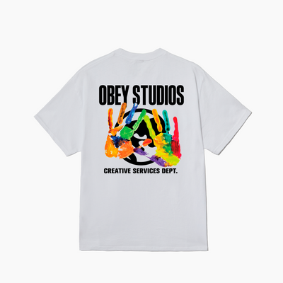 OBEY CLOTHING CREATIVE SERVICES DEPT CLASSIC T-SHIRT 165264301-WHT