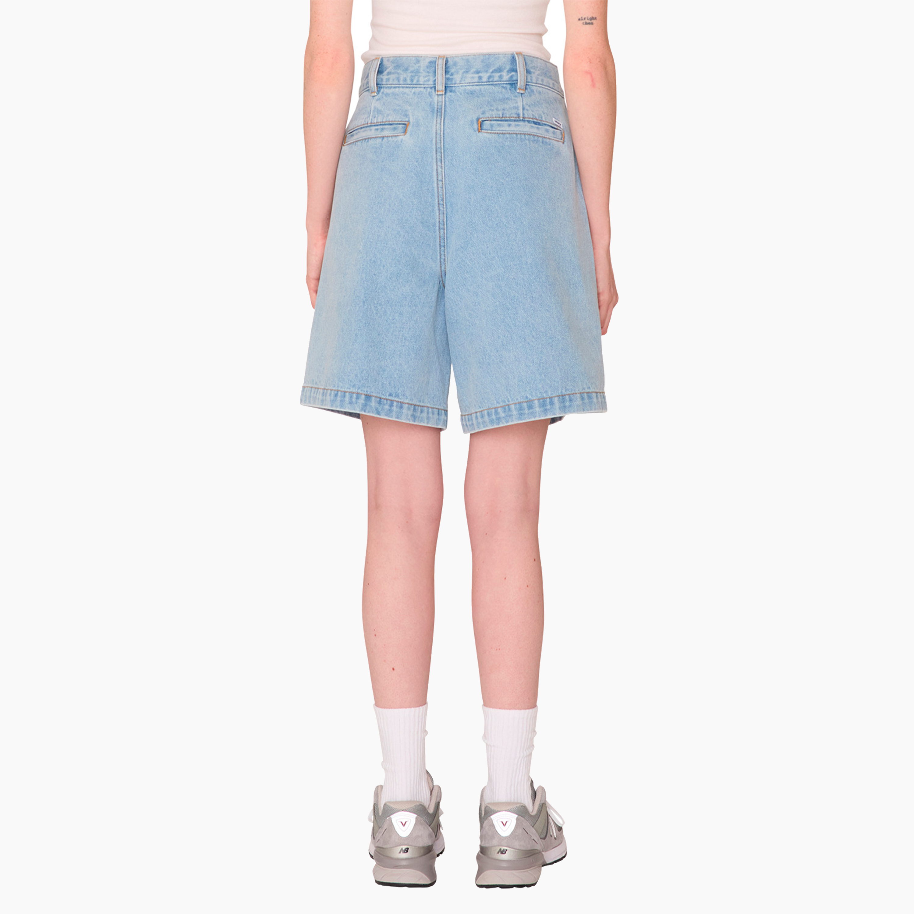 OBEY CLOTHING ELI  II DENIM PLEATED SHORT CIRRUS 272100056-CIU