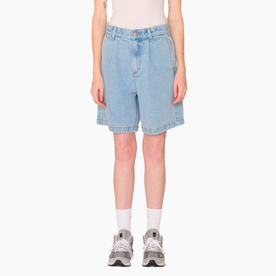 OBEY CLOTHING ELI  II DENIM PLEATED SHORT CIRRUS 272100056-CIU