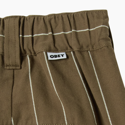 OBEY CLOTHING FOSTER STRIPE PLEATED SHORT 172100100-CAN