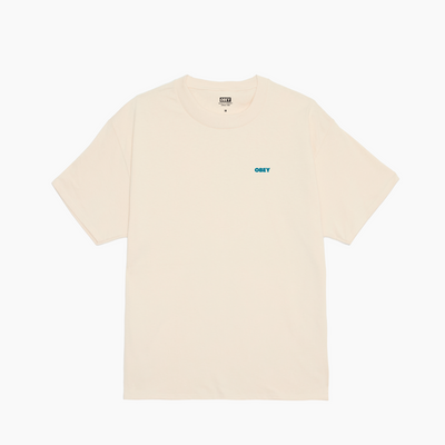 OBEY CLOTHING FUTURE UNWRITTEN CLASSIC T-SHIRT CREAM 165264297-CRM