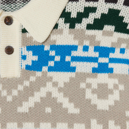 OBEY CLOTHING GEO POLO SWEATER WHISPER WHITE 151000113-WSP