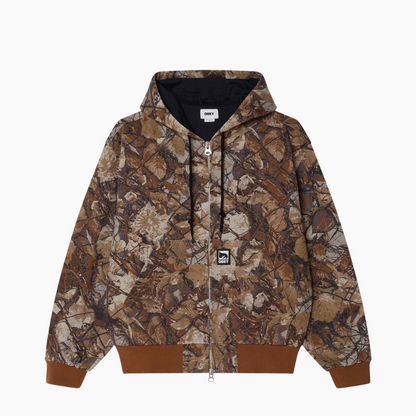 OBEY CLOTHING GLEN ZIP UP JACKET FENCE CAMO MULTI 121800593-FNC