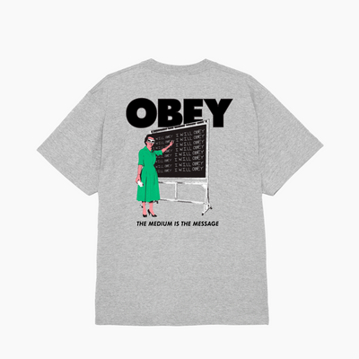 OBEY CLOTHING I WILL CLASSIC T-SHIRT HEATHER GREY 165264349-HEA