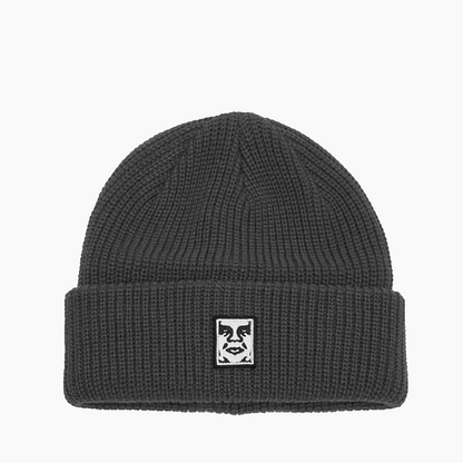OBEY CLOTHING MID ICON PATCH CUFF BEANIE BLACK 100030195-BLK