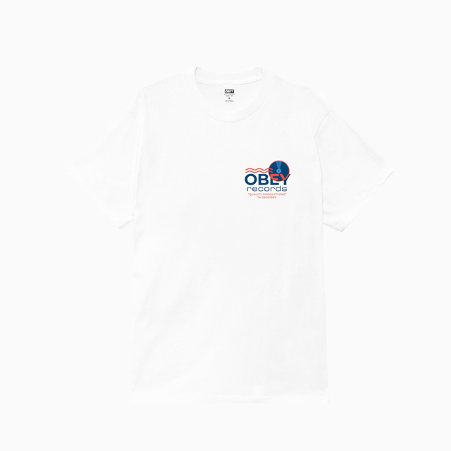 OBEY CLOTHING OBEY RECORDS SOUND WAVES WHITE - 165264050