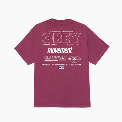 OBEY ROUPA MOVIMENTO PERSISTENTE PIGMENTO BERRY 167924207