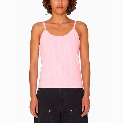 OBEY CLOTHING ROSALINE POINTELLE TANK LIGHT PINK - 234050150