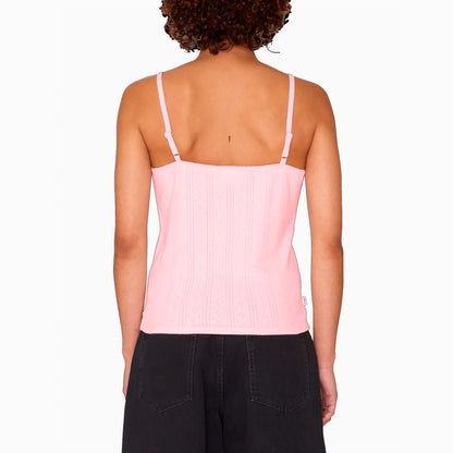 OBEY CLOTHING ROSALINE POINTELLE TANK LIGHT PINK - 234050150