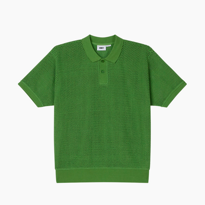 OBEY CLOTHING SARATOGA MESH POLO PIQUANT GREEN 131090094-PQG
