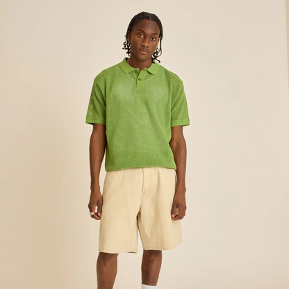 OBEY CLOTHING SARATOGA MESH POLO PIQUANT GREEN 131090094-PQG