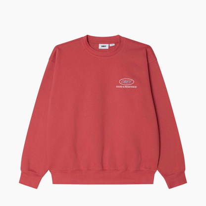 OBEY CLOTHING SOUND CREW MINERAL RED 112480166-MIR