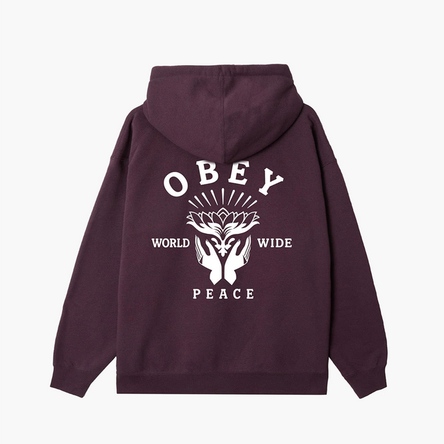 OBEY CLOTHING LOTUS WITH HANDS PREMIUM PLUM 112843974