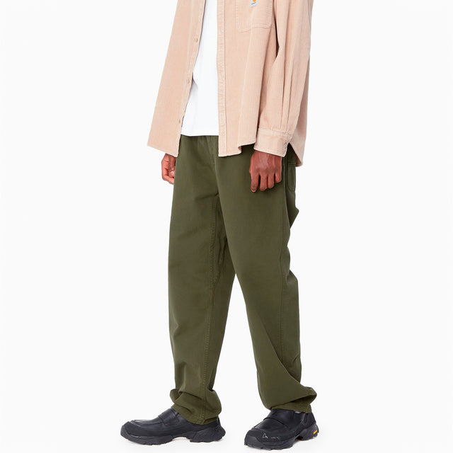 CARHARTT WIP FLINT PANT OFFICE GREEN GARMENT DYED - I029919