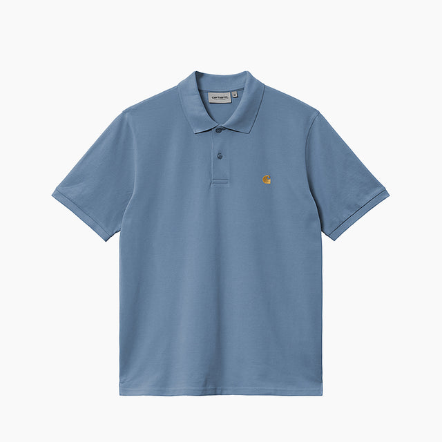 CARHARTT WIP CHASE PIQUE POLO SORRENT & GOLD - I023807