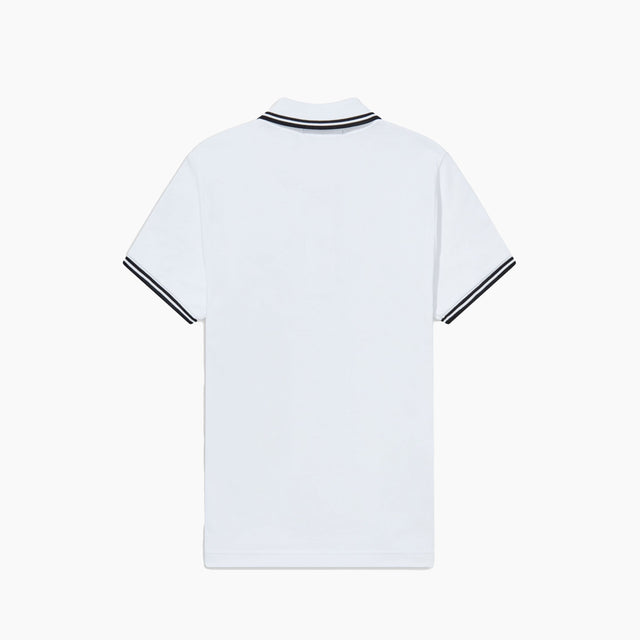 FRED PERRY POLO BASIC LOGO WHT & BLK - G3600