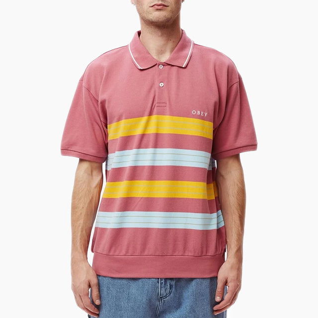 OBEY CLOTHING POLO STRIPES BLOCK MULTICOLOR - 131090051