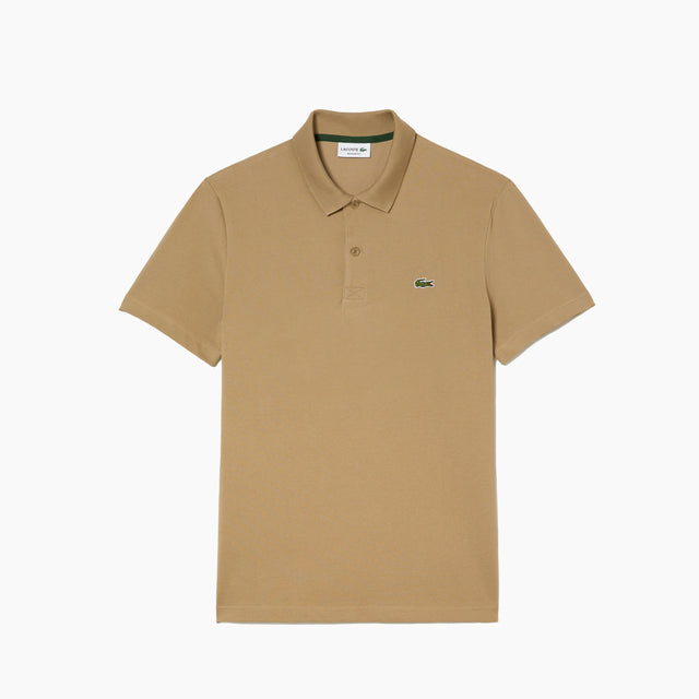 LACOSTE POLO REGULAR FIT STRETCH ORGANIC COTTON BROWN - DH0783