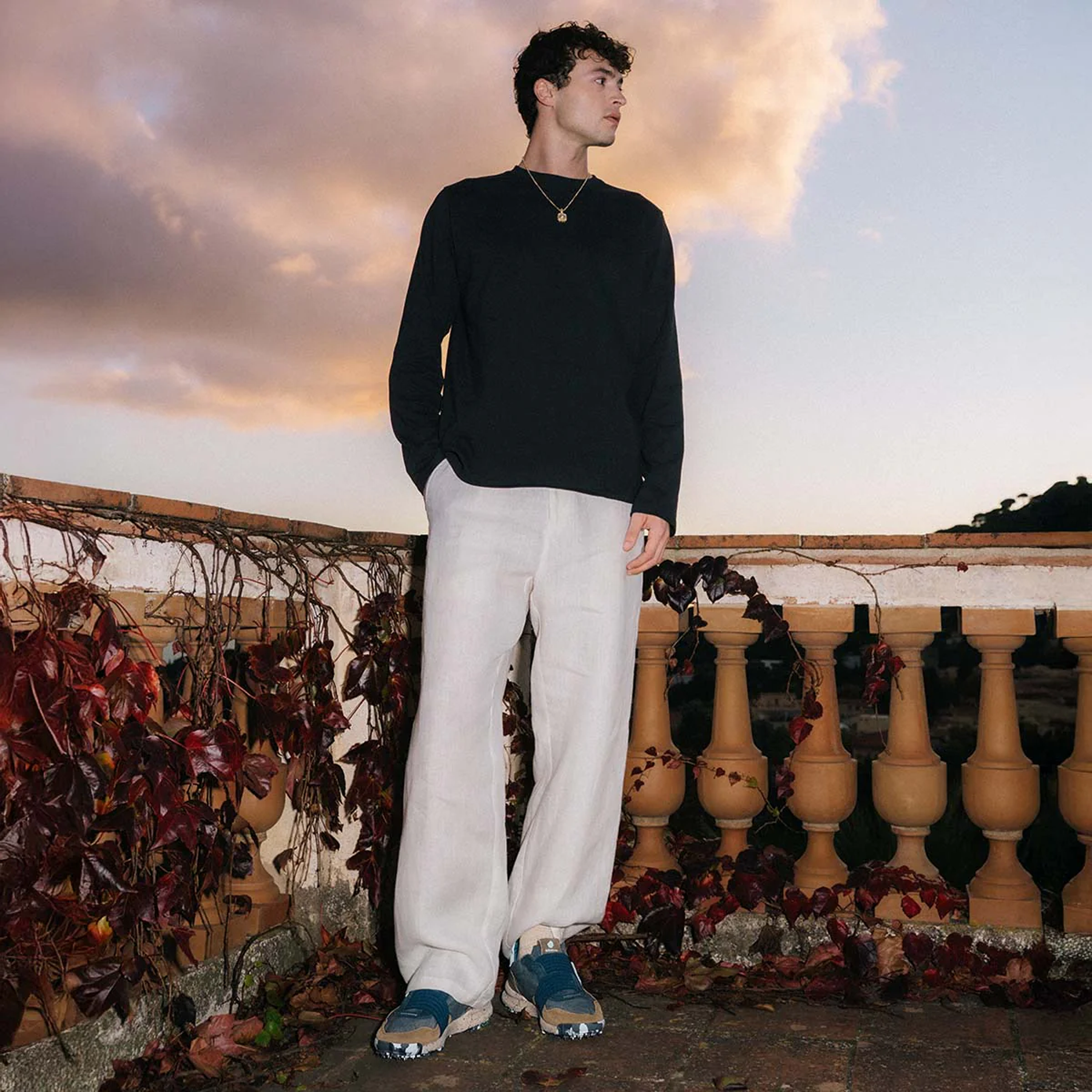 SATORISAN CHACRONA LINEN ELASTIC SHADOWY SCALES 110143A597