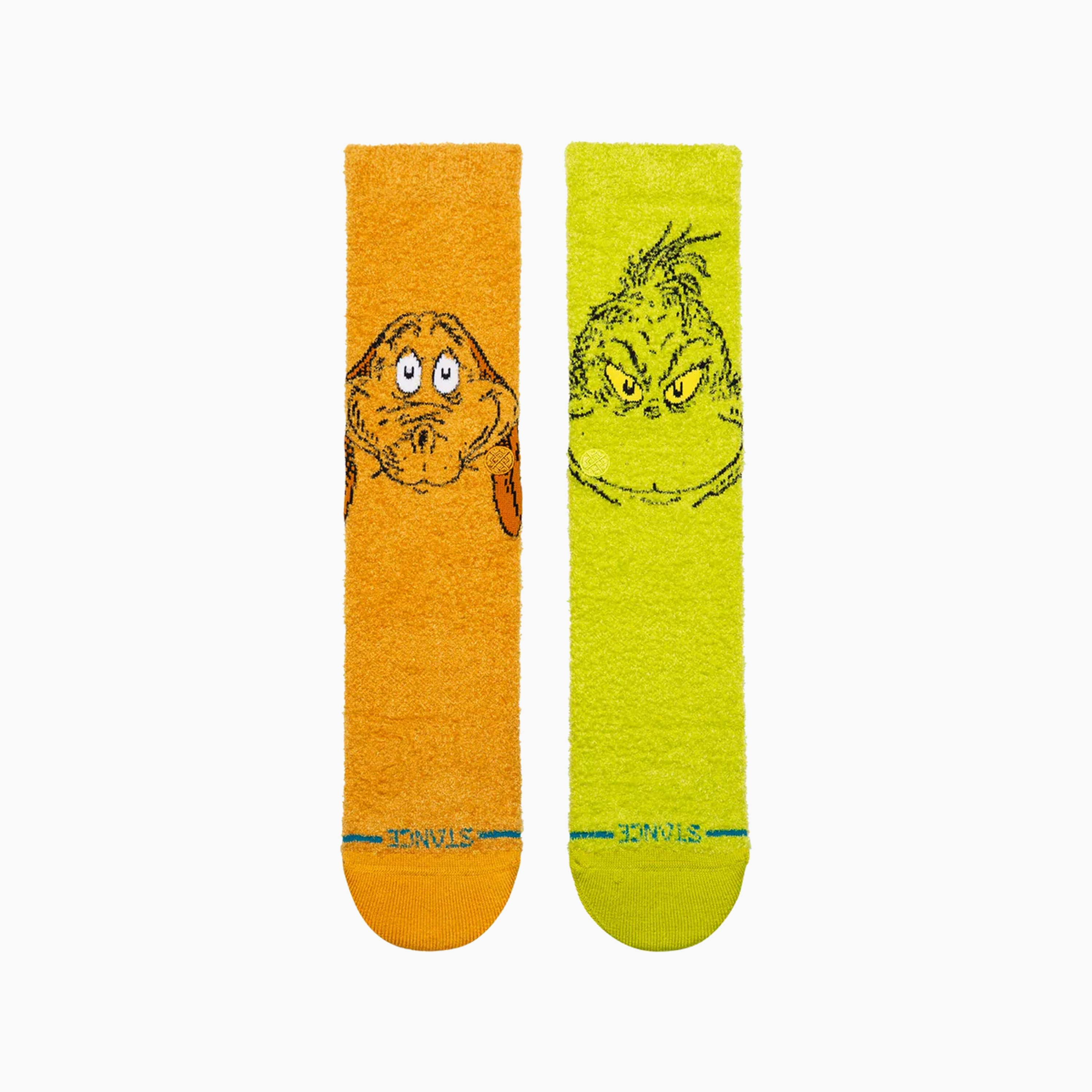 STANCE GRINCH AND MAX ORANGE & GREEN SOCK A555D25GRI-GRN
