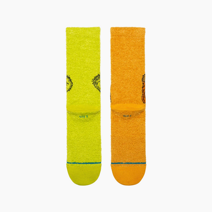 STANCE GRINCH AND MAX ORANGE & GREEN SOCK A555D25GRI-GRN