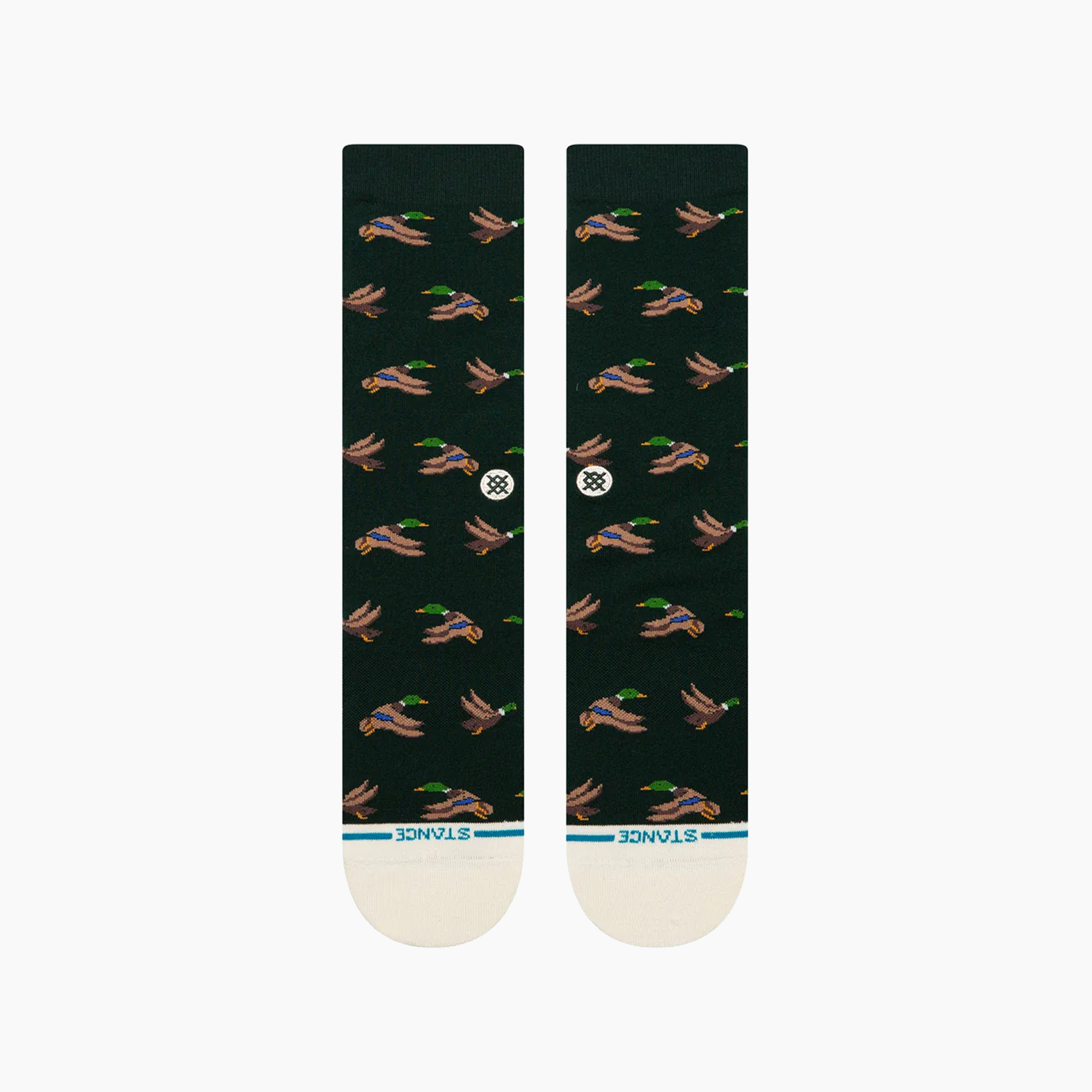STANCE HUNTIN CREW SOCK GREEN A556D25HUN-PIN