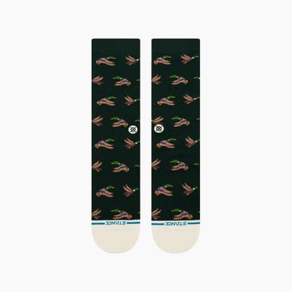 STANCE HUNTIN CREW SOCK GREEN A556D25HUN-PIN