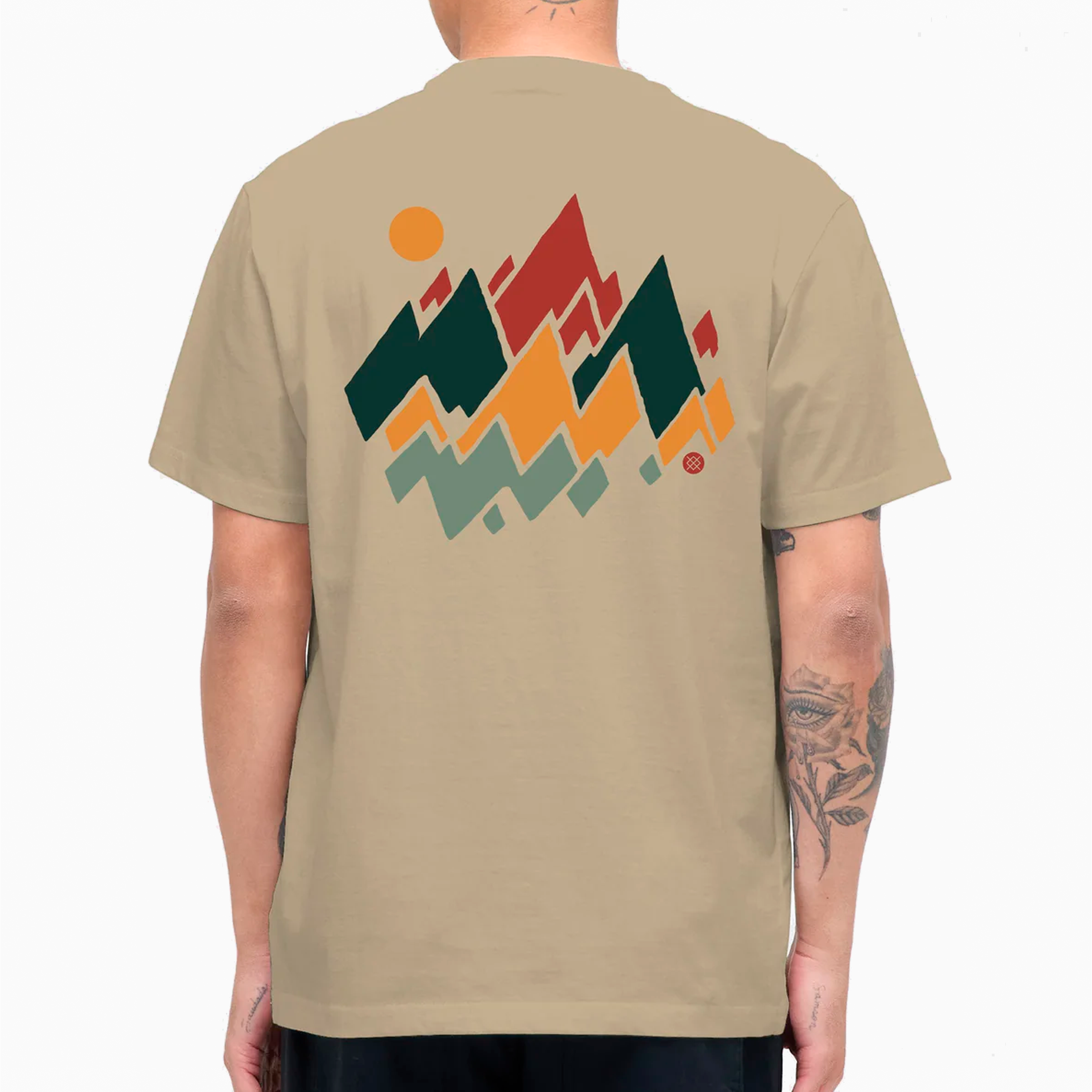 STANCE MOUNTAIN TEE SHIRT BEIGE A3SS1D25MO-KHA