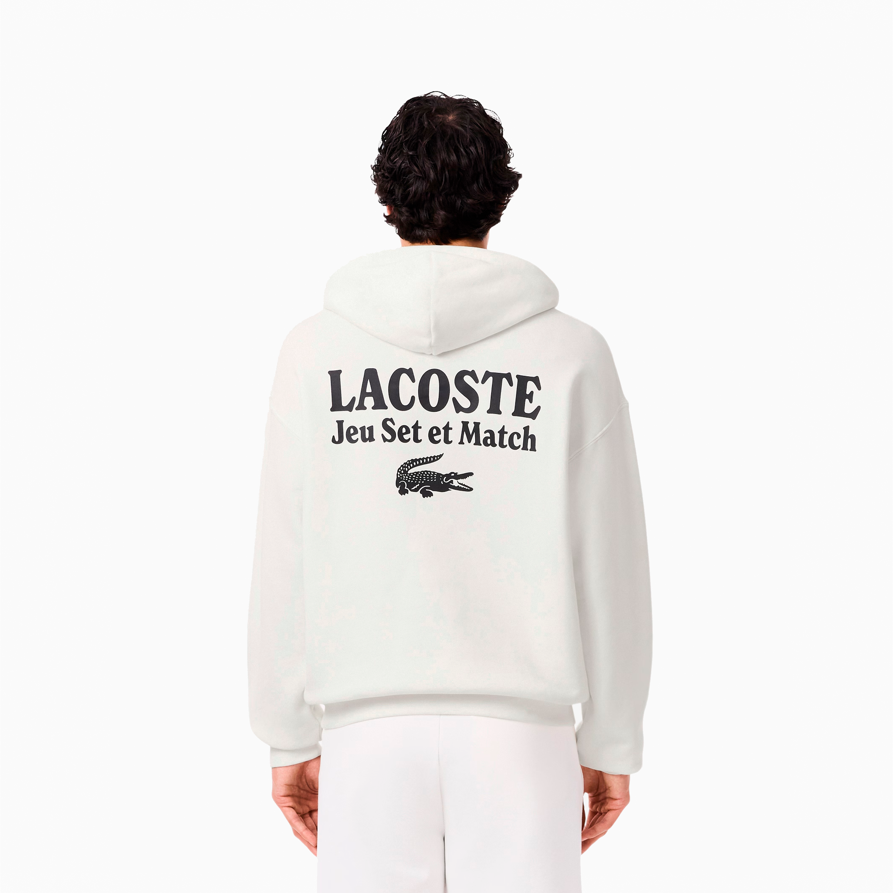 LACOSTE HOODIE JEU SET ET MATCH WHITE SH5947-70V