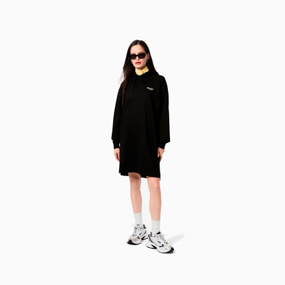 LACOSTE HOODIE DRESS ROBE BLACK EF7603-031