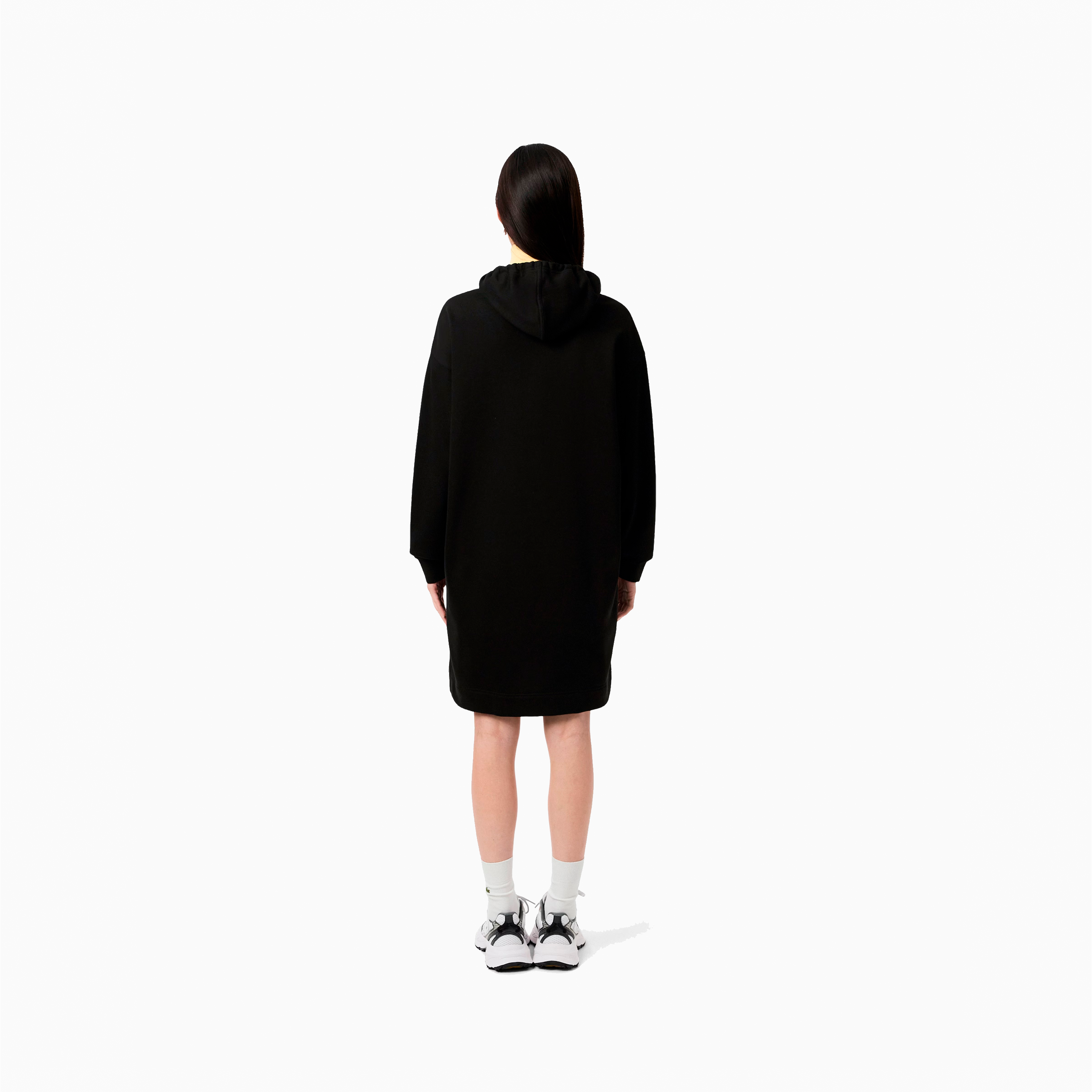 LACOSTE HOODIE DRESS ROBE BLACK EF7603-031