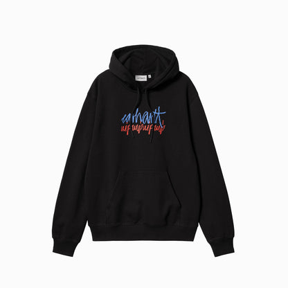 CARHARTT WIP HOODED STEREO SWEAT BLACK - I033624